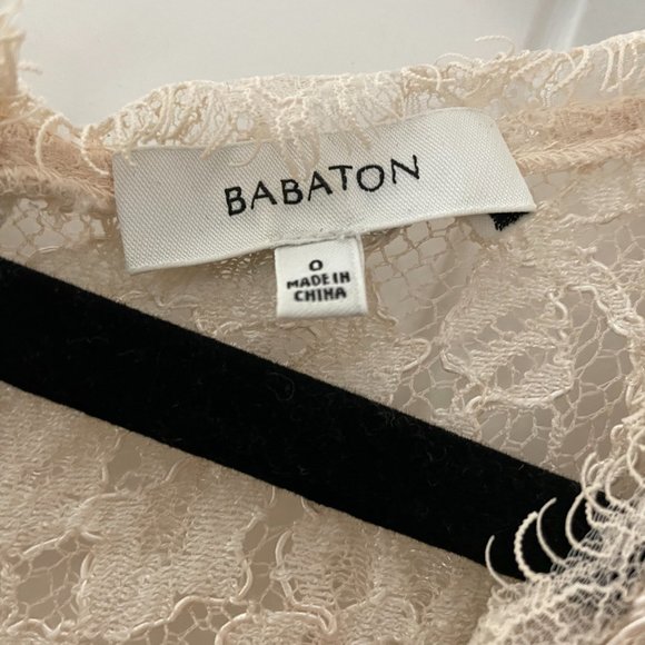 ARITZIA BABATON Beige / Nude / Blush Lace Tobias Dress - Picture 5 of 6